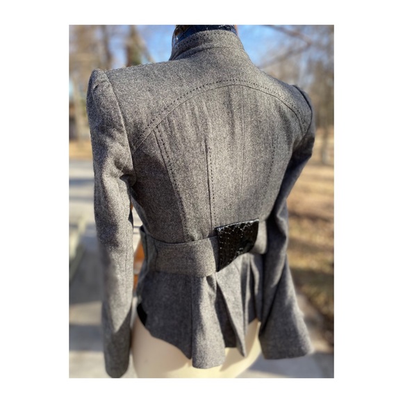 SOLD Bebe Jacket Bomber Blazer Short Bodice Cutout - Picture 15 of 16